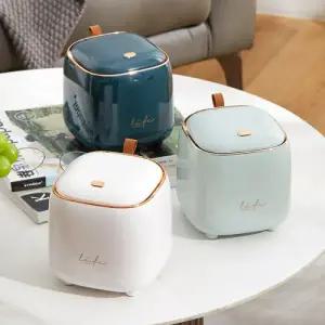 원터치 이중구조 미니 휴지통 쓰레기통 사무실 책상 탁상 화장대