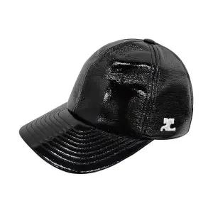 [쿠레주][명품] 꾸레쥬 쿠레주 남성 리에디션 로고 비닐 볼캡 야구모자 블랙