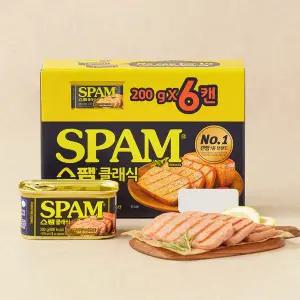 CJ 스팸 클래식 200g*6입