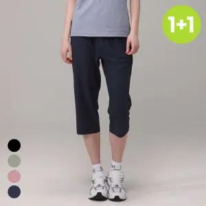 원+원 에버라스트 여성 7부 여름 바지 스트라이프 팬츠