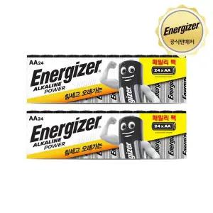 [NS홈쇼핑]에너자이저 알카라인 패밀리팩 건전지 AA 24입 x 2개[34473839]