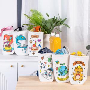 민화샵 환경보호 지구지킴이 고급형 텀블러백 미니에코백 무지캔버스 크로스가방 텀블러 백