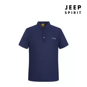JEEP SPIRIT 쿨링 남성 폴로 반팔 카라티셔츠 네이비