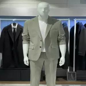 남성 봄여름 베이지 기본핏 스판 캐주얼 자켓 비지니스 콤비