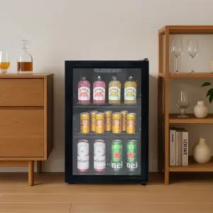 쿠잉 쇼케이스냉장고 RS-S71 블랙 음료수 술냉장고 술장고 미니 주류 카페 가정용 업소용