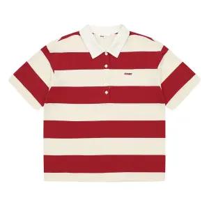 [소이]5부 루즈핏 스트라이프 반팔카라티셔츠 25M1469_CA