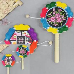 일월천상회 전통자수 미니소고 5인용 만들기키트 유치원미술교구 어린이집미술용품 만들기수업재료