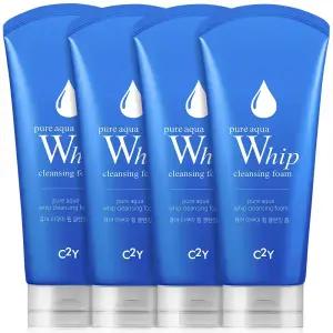 C2Y 아쿠아 휩 폼클렌징 120ml 4개 클렌징폼 여드름폼 미세거품