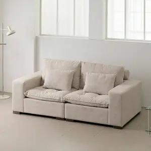 트리플 웨스턴 구스 패브릭 3인용 소파 (쿠션증정)