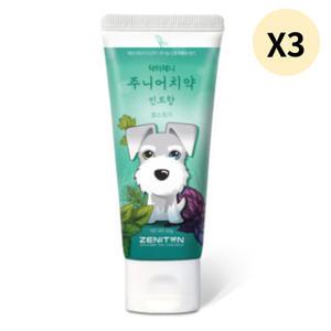 제니튼 어린이 청소년 불소 치약 민트향 60g X3개