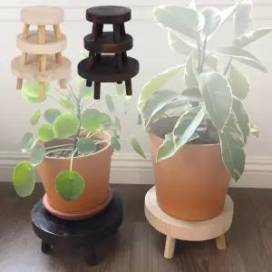 원목 미니 스툴 화분 받침대 소품 데코 진열 낮은 원형 의자