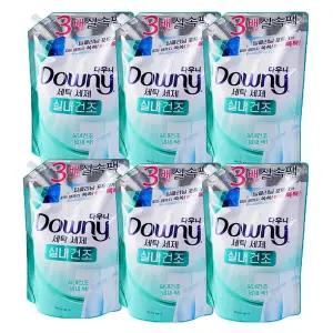 [다우니] 세탁세제(드럼/일반겸용) 실내건조 1.4L 리필X6개