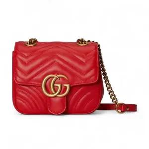 [구찌][명품] 구찌 여자가방 GG 마몽 마틀라세 미니 숄더백 크로스백 레드