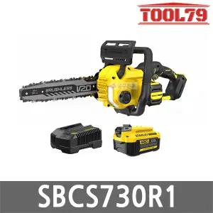 스탠리 SBCS730R1 충전 체인톱 20V MAX 6.0Ah 배터리 1개 30cm 안전가드 오일자동윤활 브러쉬리스 절단 절