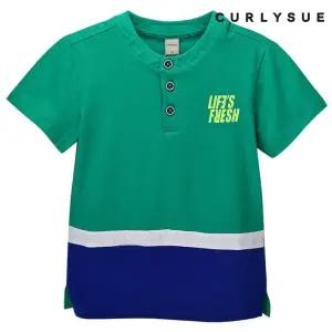 [보리보리/컬리수]아동 헨리넥 반팔 티셔츠