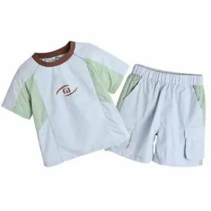 [컬리수] HC04 화섬배색상하팬츠세트GR 아동 키즈 초등 여름 남아 여아 아이 반팔 (S40729580)