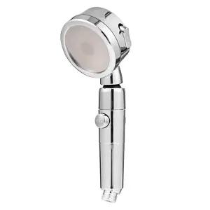 코멧 홈 3단 수압조절 절수 샤워기 헤드 실버