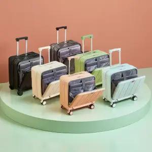 [Travory] 스마트 미니 18인치 캐리어 컵홀더 노트북 앞포켓 캐리어