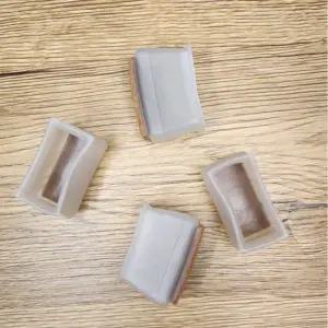 다리 중형 체어캡 반투명 의자 직사각형 층간소음방지 의자소음방지 실리콘의자다리커버