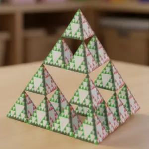 시어핀스키 피라미드 만들기 프랙탈 모델 삼각형 모형 정사면체 전개도 (16인용 1세트)