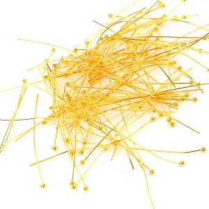 귀걸이공예스테인레스볼핀 골드컬러 플랫헤드핀 악세서리부자재 100개입