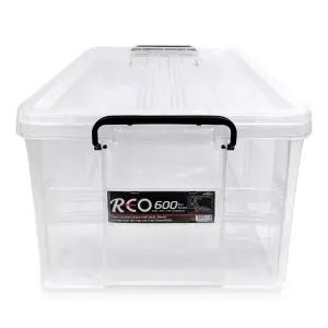 신한리빙 레오박스 600호 60L 수납 정리함 플라스틱 투명 리빙박스 네오박스