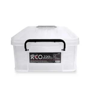 신한리빙 레오박스 220호 22L 수납 정리함 플라스틱 투명 리빙박스 네오박스