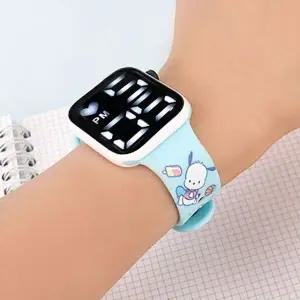 [골드스마일]산리오 사각 LED 실리콘 전자시계 포차코 1P 손목시계