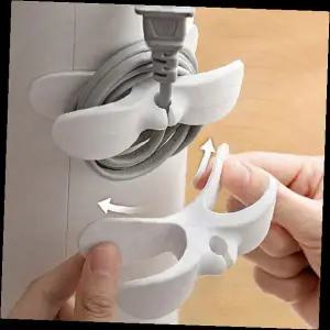 전선정리홀더 벽면부착 케이블고정클립 콘센트선정리 가정용사무실 화이트플라스틱 전기선수납