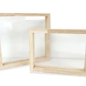 (정사각형) 원목 아크릴 액자/포인트/우드/인테리어/그림/탁상형/미니/사진/프레임/포토/고급/나무/거실