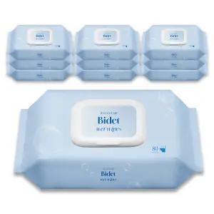 대용량 80매 10팩 즐거운집 비데물티슈 순수 비데티슈 물에녹는 저자극 도톰한 화장실