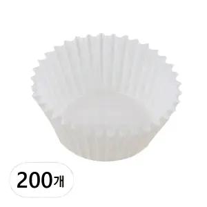 KR리빙 국내생산 머핀용 PET코팅 종이머핀컵 코팅유산지컵 45mm 화이트 200개입