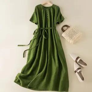 칼리온 린넨 롱 원피스_NB2OP055