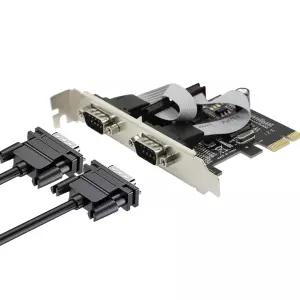 넥시 RS232 2포트 PCI-E 9핀 내장형 SERIAL 확장 슬롯 컴퓨터 데스크탑 PC / 시리얼 2P PCI 카드 WISENX312