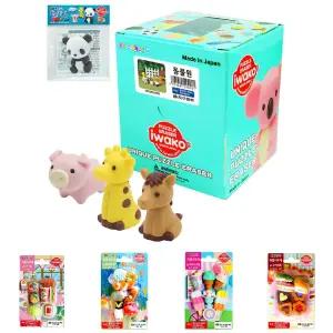 지구화학 퍼즐 지우개 완구 벌크 - 동물원 60개 세트/지구/퍼즐지우개/용/문구/초등/학생/단체/선물/어린이