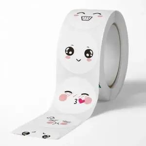 (옵션 원형 롤스티커 500p)감정 감사스티커 땡큐스티커 구디백 선물포장