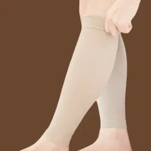 하지 정맥류 압박 스타킹 다리 종아리 압박용 슬림 케어 밴드 베이지색