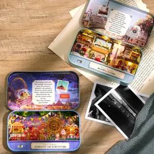 취미박스 diy 미니어처 토끼 여행 틴케이스 하우스