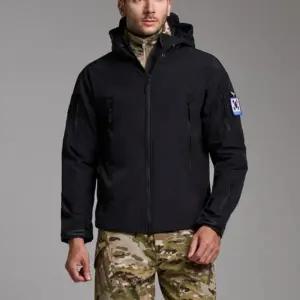 남성 밀리터리 후드 와팬 포켓 후리스 자켓 바람막이