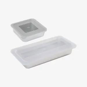 알텐바흐 뽀큐트 밧드 스텐 반찬통 밀폐용기 스텐밧드 중+롱 세트