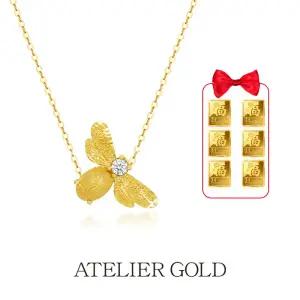 24K 순금 허니비 목걸이 + 24K 순금 복 골드 6종