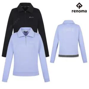 레노마골프 여성 골프 등판 로고 와이드 카라 집업 티셔츠 RWTHO.5102
