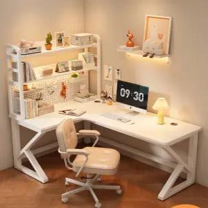 디자인 코너책상 ㄱ자 철제 다용도 사무용 컴퓨터