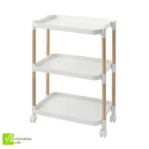 트롤리 선반3단 565x355x730mm/북카트/틈새/책장/바퀴달린/주방/부엌/서랍장/북트레일러/매대/미용실