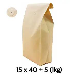 이지포장 크라프트 M자형 커피 원두 봉투 1kg (50매) 소분·포장용
