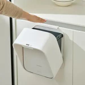 한샘 플랫 센서 걸이형 휴지통 7L 부착형 쓰레기통