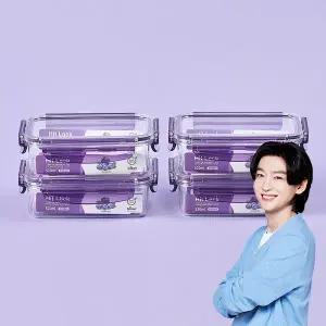 [에코센스] 히트락 올트라이탄 밀폐용기 직사각 520ml, 4개