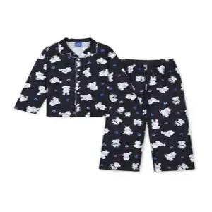 [폴햄키즈][폴햄키즈] 공용)더블니트 긴팔 파자마 세트G5UI3220-BK (P003760726)