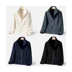 올인원 플리스 양면 점퍼 양털 방한 자켓 후리스 집업 아우터 점퍼