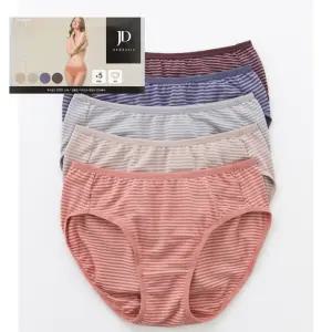 제임스딘 모달 스트라이프 여성미디 삼각 5종세트